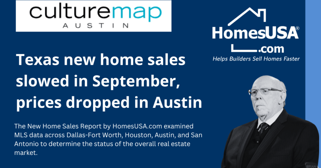 Culture Map Austin New Home Sales Report